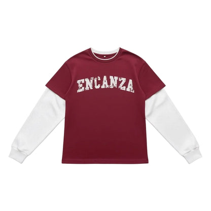 DOUBLE LAYERED GRAPHIC T-SHIRT | BURGUNDY
