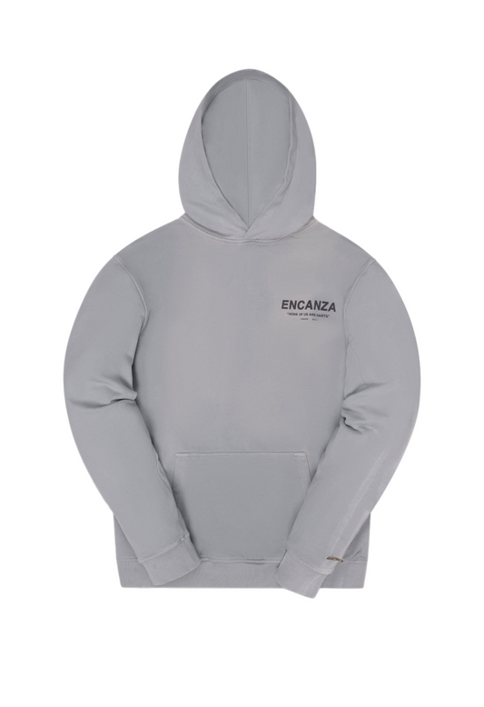 “NONE OF US ARE SAINTS” HOODIE | BLUE